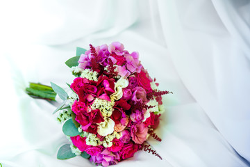 Beautiful pink wedding bouquet