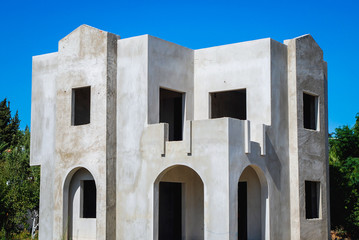 House building site in Bodrum district in Turkey