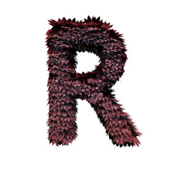 Foliage Letter, 3D Rendering
