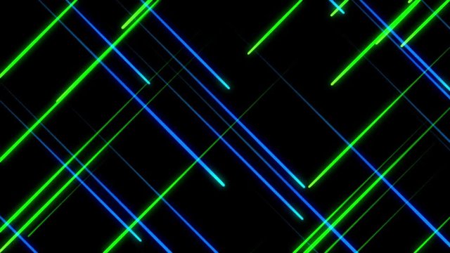 Crossing Streaks of Light Colorful Abstract Animation Motion Background Seamless Loop Blue Green