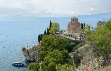 Fototapeta na wymiar St. Jovan Kaneo, Ohrid lake, FYR Macedonia