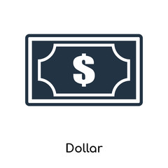 Dollar icon vector isolated on white background, Dollar sign