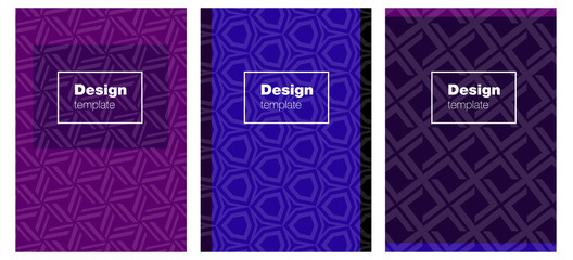 Dark Pink, Blue vector brochure for ui, ux design.