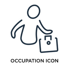 Occupation icon vector isolated on white background, Occupation sign , thin elements or linear logo design in outline style