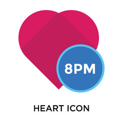 Heart icon vector isolated on white background, Heart sign