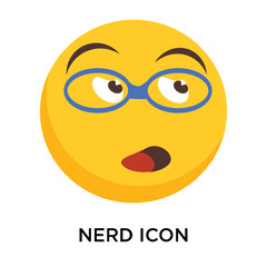 Nerd icon vector isolated on white background, Nerd sign