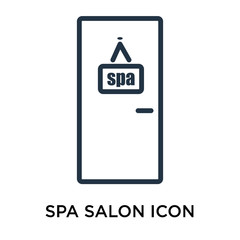 Spa Salon icon vector isolated on white background, Spa Salon sign , thin elements or linear logo design in outline style