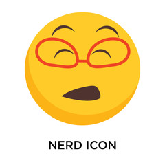 Nerd icon vector isolated on white background, Nerd sign
