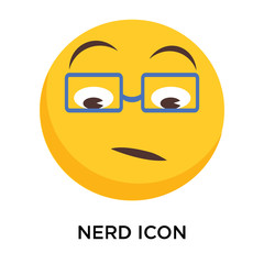 Nerd icon vector isolated on white background, Nerd sign