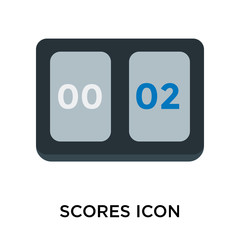 Scores icon vector isolated on white background, Scores sign