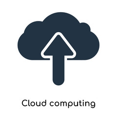 Cloud computing icon vector isolated on white background, Cloud computing sign