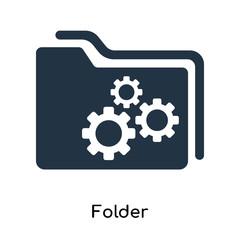 Obraz premium Folder icon vector isolated on white background, Folder sign