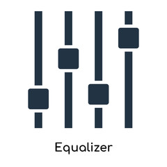 Equalizer icon vector isolated on white background, Equalizer sign