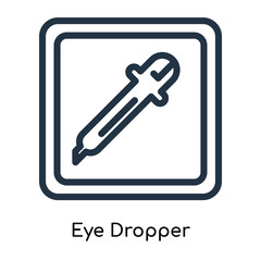 Eye Dropper icon vector isolated on white background, Eye Dropper sign , line symbols or linear logo design in outline style