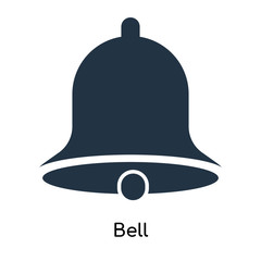 Bell icon vector isolated on white background, Bell sign