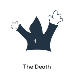 The Death icon vector isolated on white background, The Death sign , illustration with thin symbols or lined elements in outline style