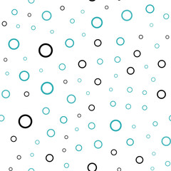 Light Green vector seamless background with bubbles.