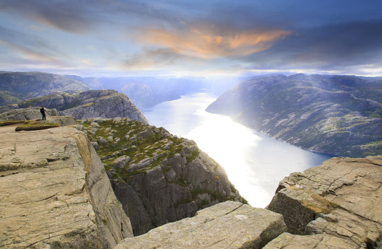 View of Lysefjord from Preikestolen