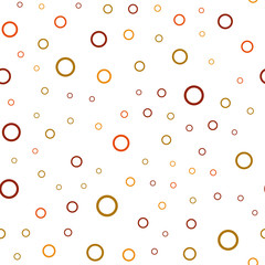 Dark Orange vector seamless cover with spots.