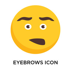 Eyebrows icon vector isolated on white background, Eyebrows sign
