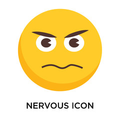 Fototapeta premium Nervous icon vector isolated on white background, Nervous sign