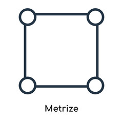 Metrize icon vector isolated on white background, Metrize sign , line symbols or linear logo design in outline style