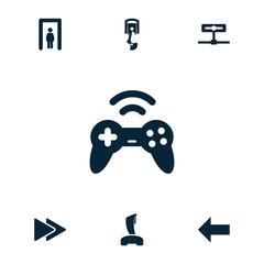 Collection of 7 control filled icons