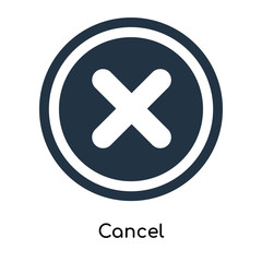 Cancel icon vector isolated on white background, Cancel sign