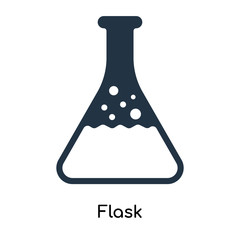 Flask icon vector isolated on white background, Flask sign