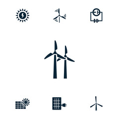 Collection of 7 renewable filled icons