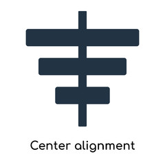 Obraz premium Center alignment icon vector isolated on white background, Center alignment sign
