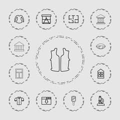 Collection of 13 view outline icons