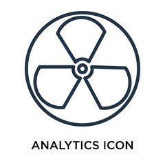 Analytics icon vector isolated on white background, Analytics sign , thin symbol or stroke element design in outline style