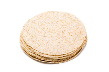 fajitas to make burritos on white background