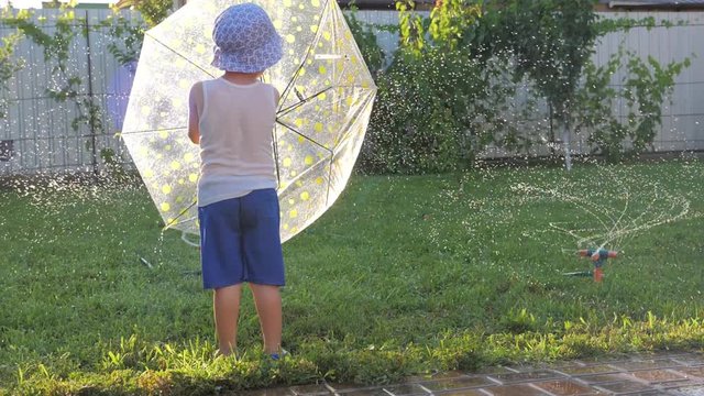 Watering system. Happy childhood.