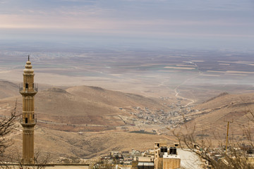 Beautiful Mardin old city landscape from Minaret of the Great Mosque. It known also as Ulu Cami....