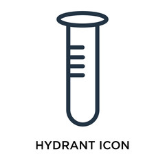 Hydrant icon vector isolated on white background, Hydrant sign , thin symbol or stroke element design in outline style