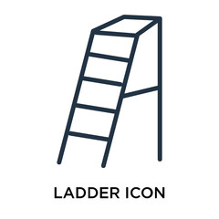 ladder icon isolated on white background. Simple and editable ladder icons. Modern icon vector illustration.