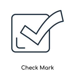 Check Mark icon vector isolated on white background, Check Mark sign , thin symbols or lined elements in outline style