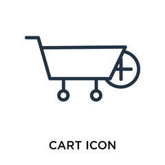 cart icon isolated on white background. Simple and editable cart icons. Modern icon vector illustration.