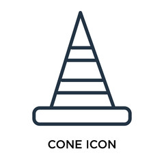 cone icon isolated on white background. Simple and editable cone icons. Modern icon vector illustration.
