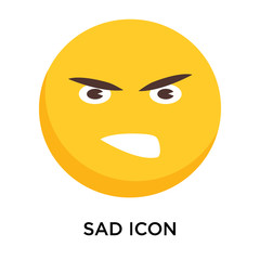 Sad icon vector isolated on white background, Sad sign