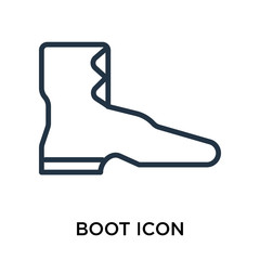 boot icon isolated on white background. Simple and editable boot icons. Modern icon vector illustration.