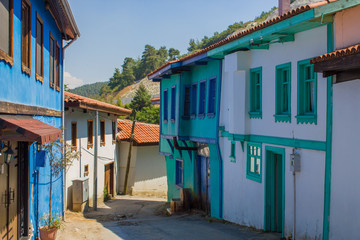 Fototapeta na wymiar Misi Village Bursa, Misi Koyu, Traditional Bursa Village Houses, Gumustepe, Nilufer, Bursa, Turkey