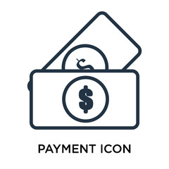 payment icon isolated on white background. Simple and editable payment icons. Modern icon vector illustration.