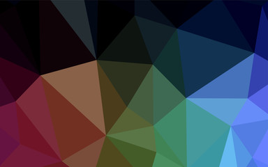 Dark Multicolor vector abstract polygonal pattern.