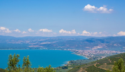 Iznik and Iznik Lake Panoramic view. Iznik, Bursa, Turkey