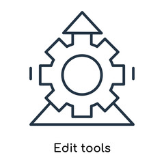 Edit tools icon vector isolated on white background, Edit tools sign , thin symbols or lined elements in outline style