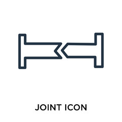joint icon isolated on white background. Simple and editable joint icons. Modern icon vector illustration.