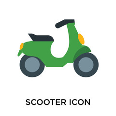 Scooter icon vector isolated on white background, Scooter sign
